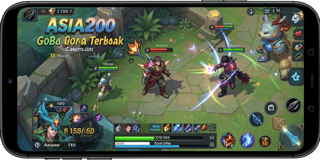Gameplay menarik ASIA200 dengan pertempuran seru antara pahlawan.