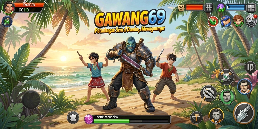 Tampilan menarik dari gameplay petualangan GAWANG69 yang seru.