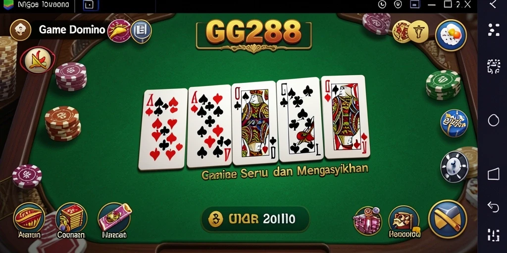 Screenshot gameplay GG288 menampilkan aksi seru permainan Domino.