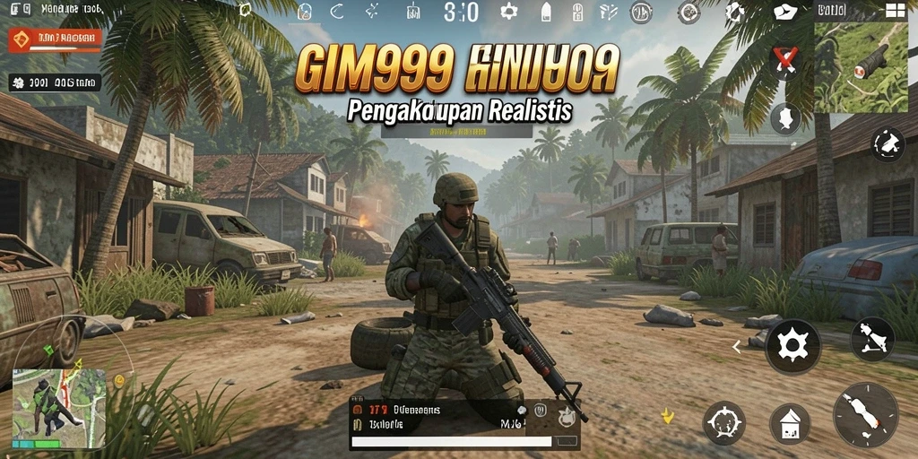 Tampilan gameplay GIM999 dengan karakter dan lingkungan yang interaktif.