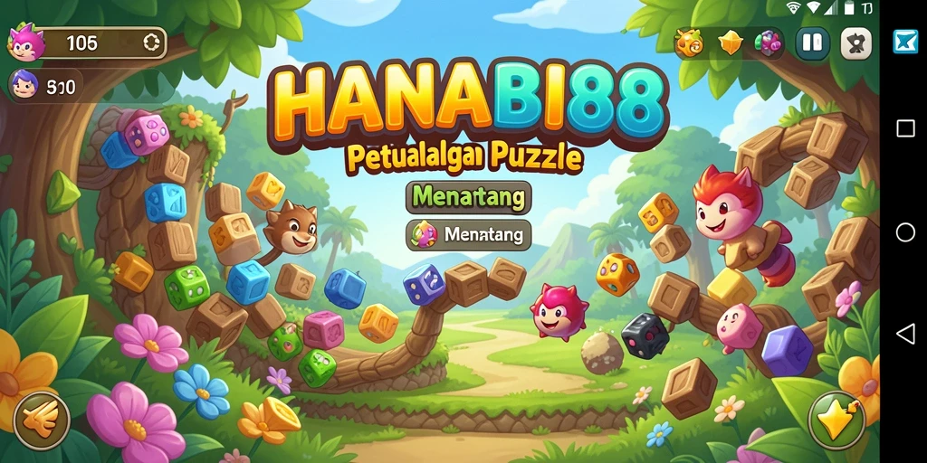 Tampilan gameplay HANABI88 dengan berbagai level puzzle menarik.