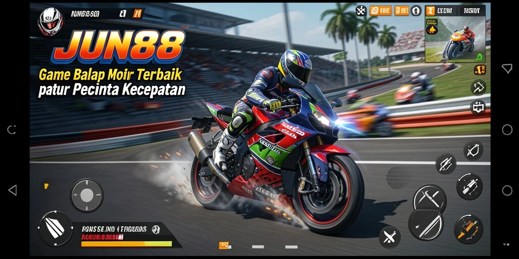 Gameplay seru balap motor di JUN88 yang mendebarkan.