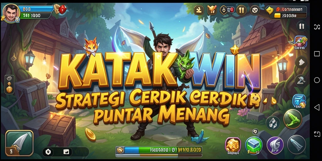 Tampilan gameplay KATAKWIN yang dinamis dan strategis.
