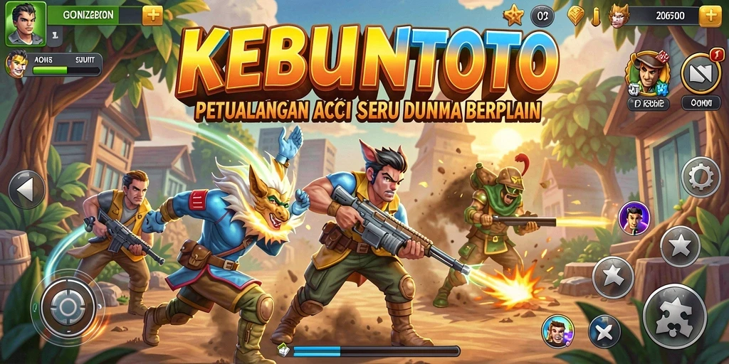 Gameplay aksi KEBUNTOTO yang mendebarkan dan menantang.