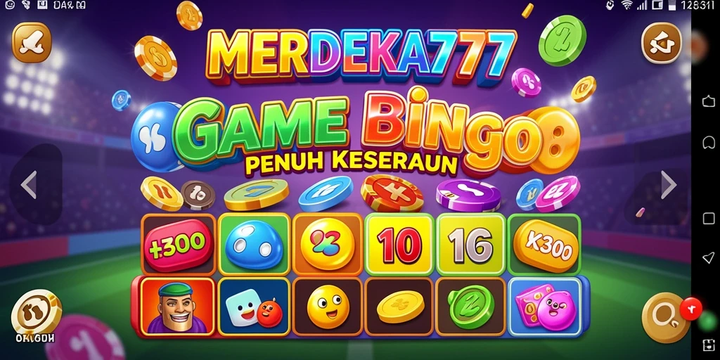 Tampilan gameplay seru di MERDEKA777 dengan suasana Bingo yang menyenangkan.
