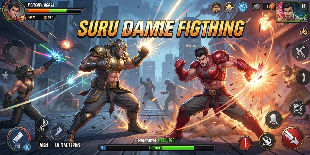Screenshot menampilkan pertarungan seru di arena MT966.