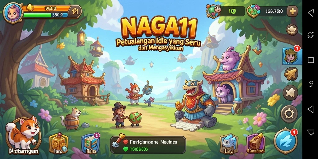 Screenshot gameplay NAGA11 yang menarik dengan naga beraksi.