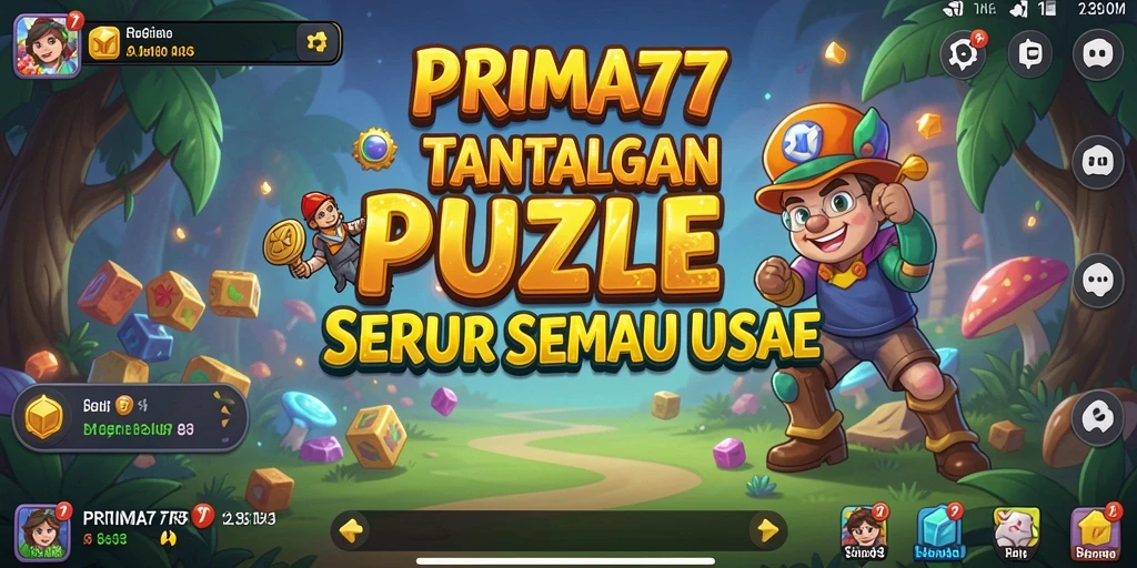 Tampilan menarik dari gameplay Puzzle di PRIMA77.