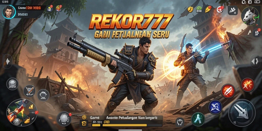 Tampak seru saat karakter bertarung dalam REKOR777.
