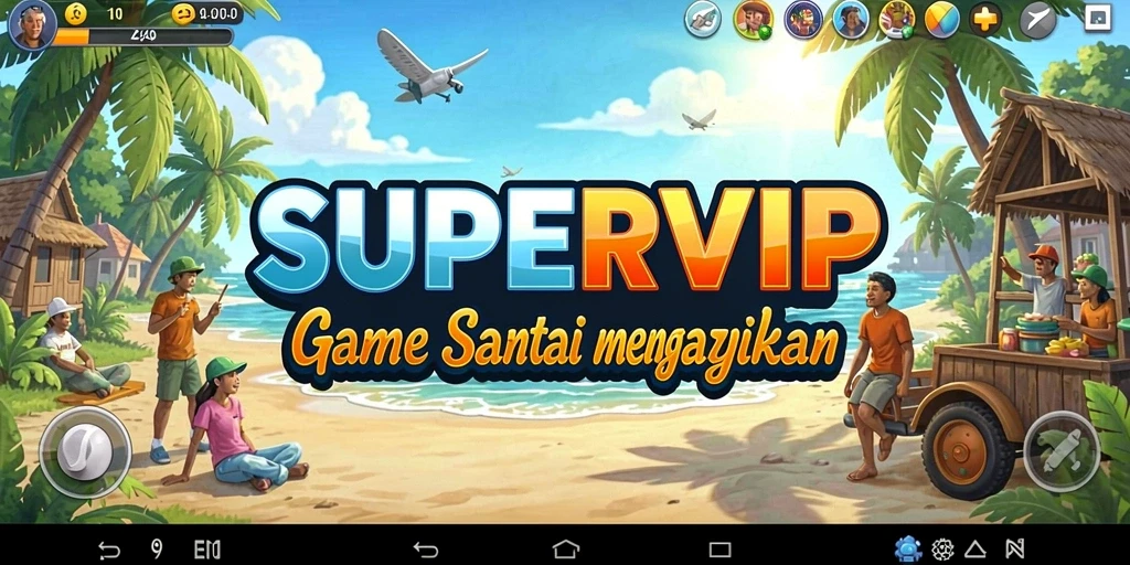 Tampilan screenshot SUPERVIP menampilkan gameplay santai yang mengasyikkan.