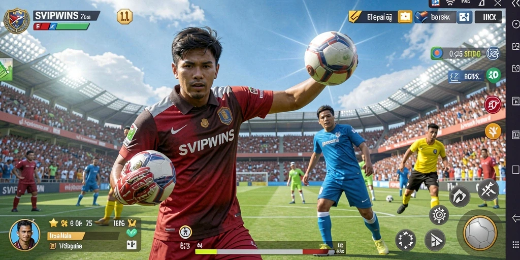 Tampilan gameplay SVIPWINS menampilkan keseruan pertandingan olahraga.